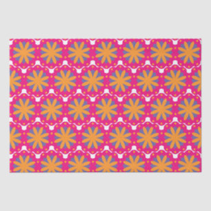colourful floral circle shapes tissue paper
