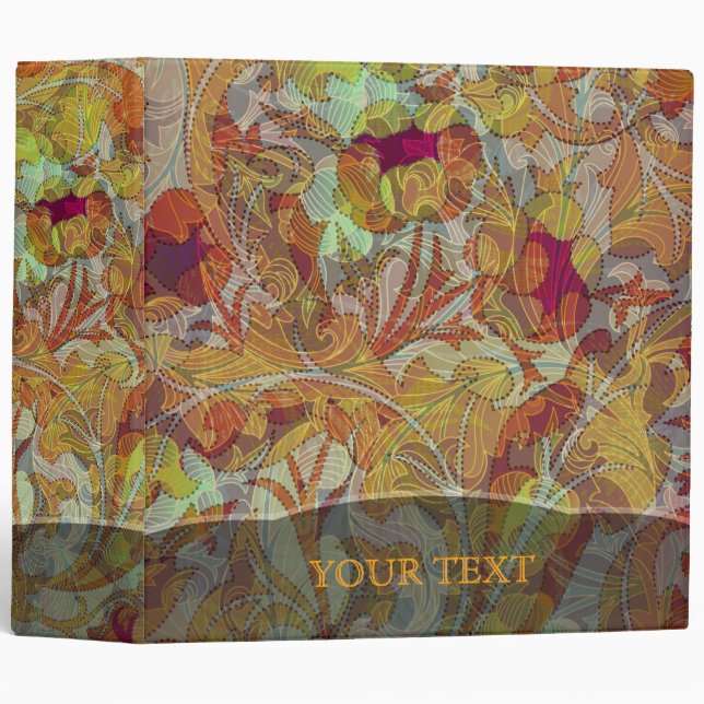 Colourful Floral Collage Binder (Front/Spine)