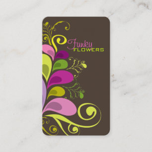 Colourful Floral Deco Leaves Nature Profile Card