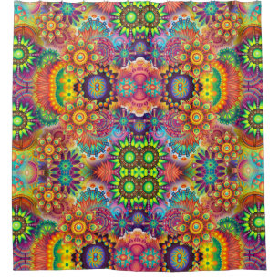 Colourful Floral Design Bouquet Mandala Pattern