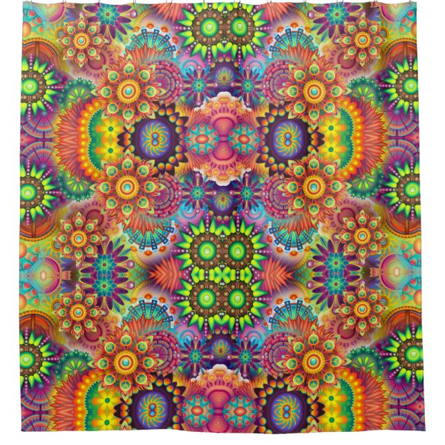 Colourful Floral Design Bouquet Mandala Pattern (Front)