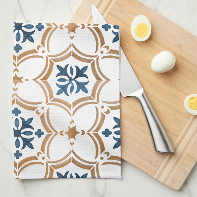 Colourful floral design kitchen towel (Quarter Fold)