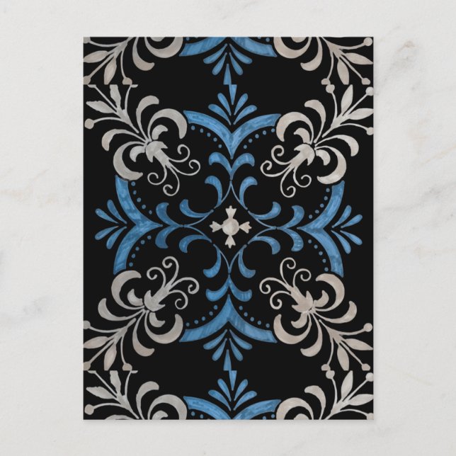 Colourful floral design  postcard (Front)