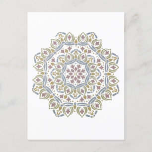 Colourful floral design  postcard