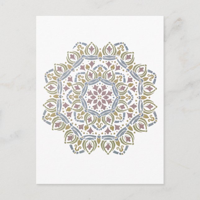 Colourful floral design  postcard (Front)