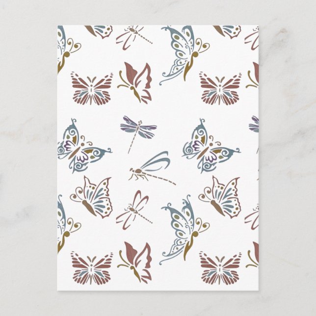 Colourful floral design  postcard (Front)