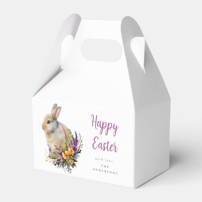 Colourful Floral Easter Favor Box (Front Side)