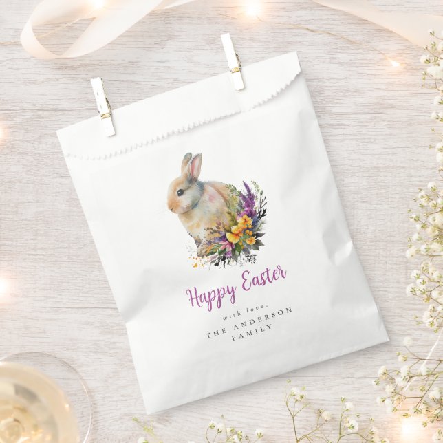 Colourful Floral Easter Favour Bag (Clipped)