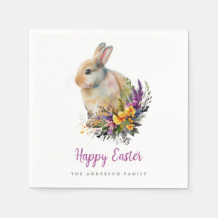 Colourful Floral Easter Napkin