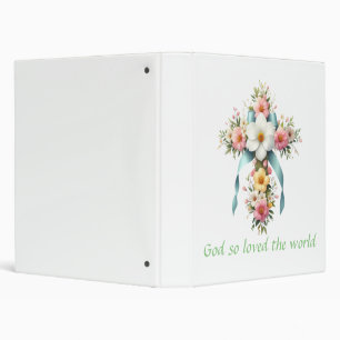Colourful Floral Easter/Spring Cross Binder