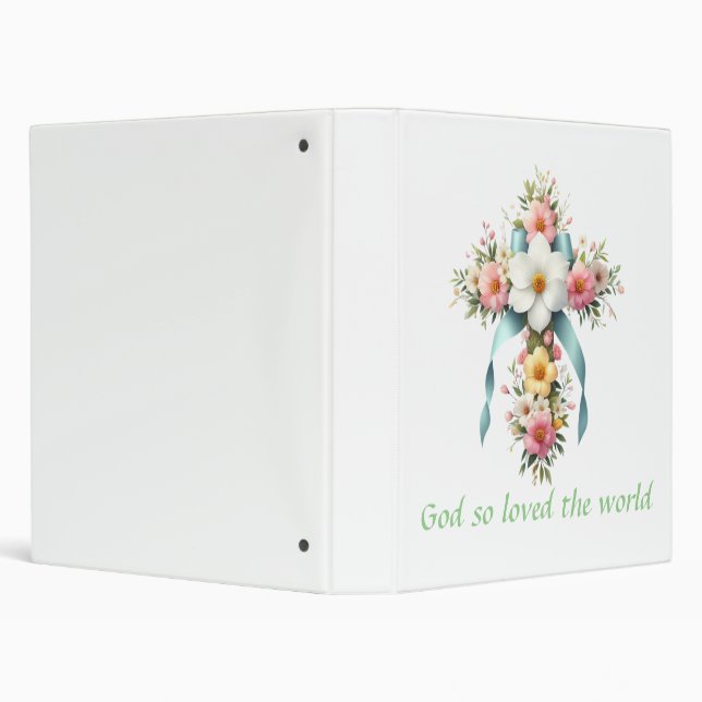 Colourful Floral Easter/Spring Cross Binder (Background)