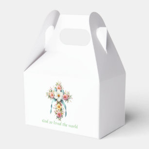 Colourful Floral Easter/Spring Cross Favor Box
