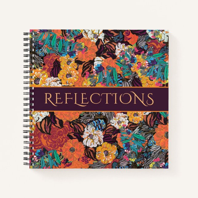 Colourful Floral Extravaganza Notebook (Front)