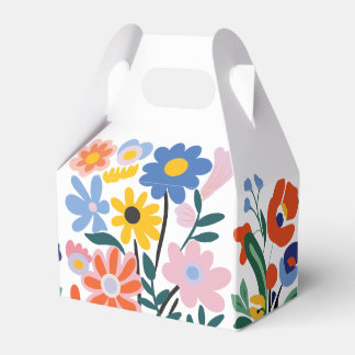 Colourful Floral Favour Box: Beautiful Bouquets Favor Box