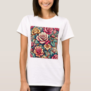 Colourful floral flowers  T-Shirt