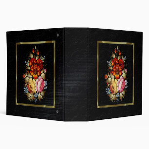 Colourful Floral Folk Art Binder