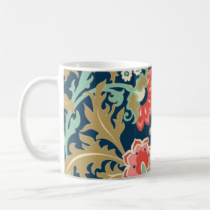 Colourful Floral Folk: Hand Drawn Coffee Mug