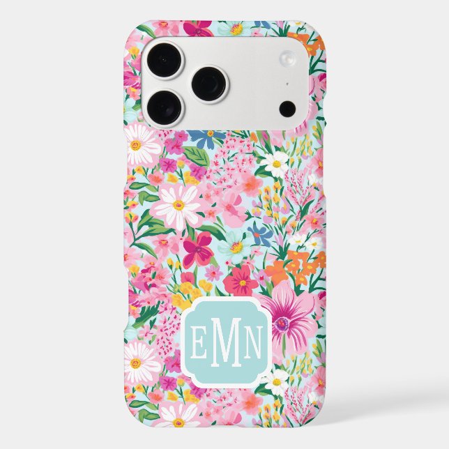 Colourful Floral Garden Monogrammed (Back)