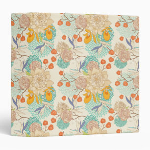 Colourful Floral Garden Pattern Binder