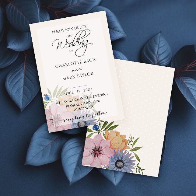 Colourful Floral Garden Watercolor Invitation (Creator Uploaded)