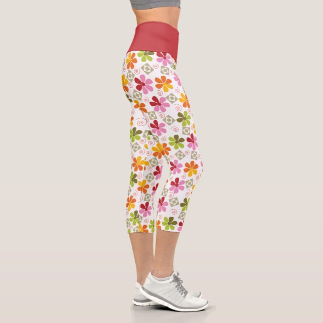 Colourful Floral High Waisted Capris (Right)