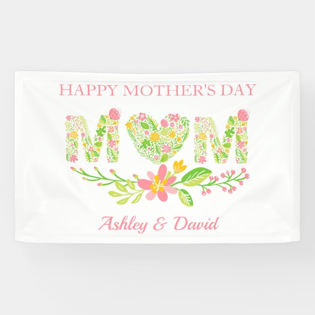 Colourful Floral Letters Banner (Horizontal)