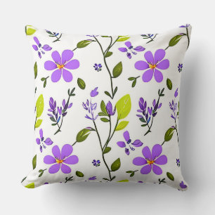 🌺✨ Colourful Floral Living Room Decor Throw Pillow