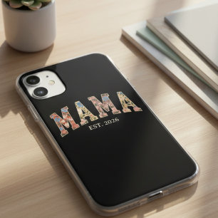 Colourful Floral Mama Varsity Feminine Minimal iPhone 15 Pro Case