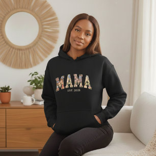 Colourful Floral Mama Varsity Modern Feminine T-Shirt