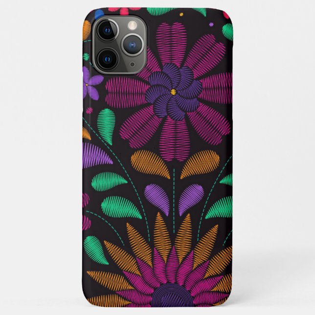 Colourful Floral Mexican Embroidery Background Case-Mate iPhone Case (Back)