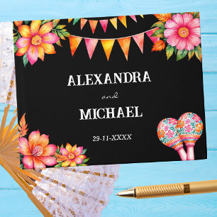 Colourful Floral Mexican Fiesta Wedding Guest Book