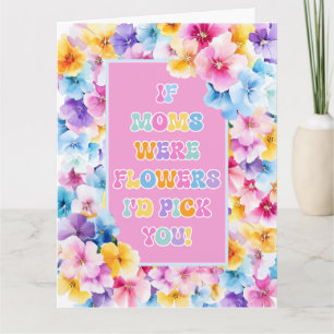 Colourful Floral Mothers Day Card