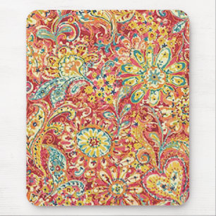 Colourful Floral Mouse Pad