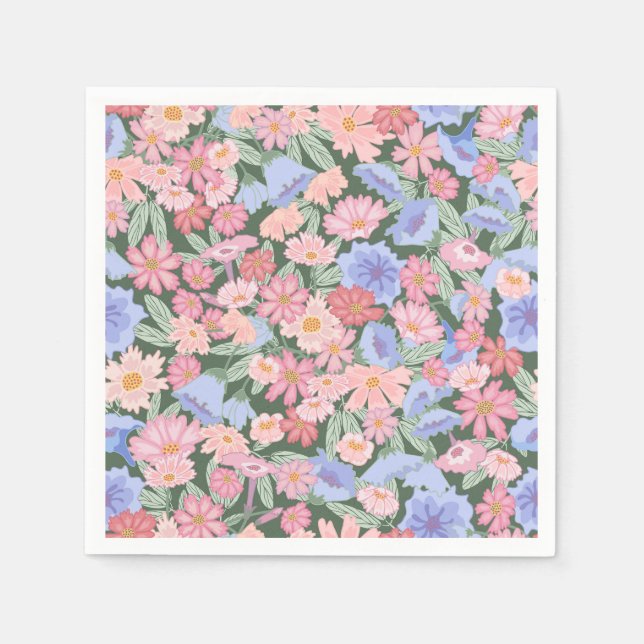 Colourful floral napkin (Front)