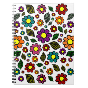 Colourful Floral Nature Pattern Notebook