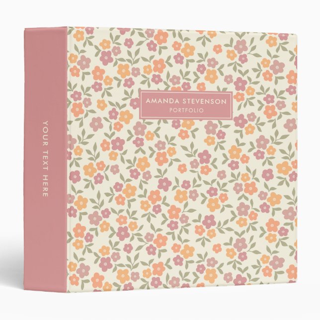 Colourful Floral Pattern Binder (Front/Spine)