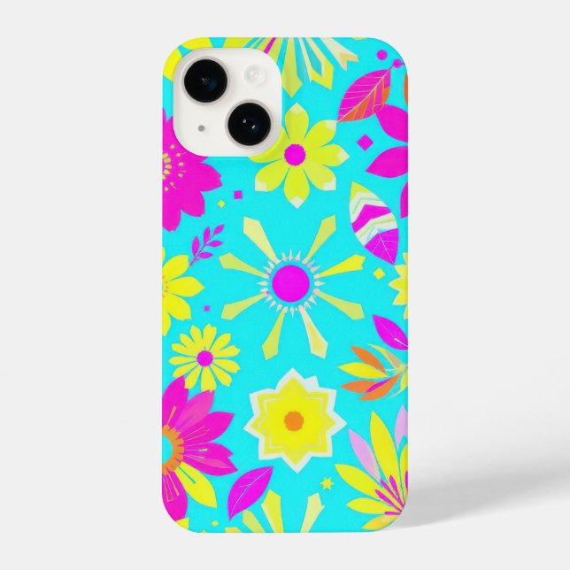 Colourful Floral Pattern Blossoms Phone case (Back)