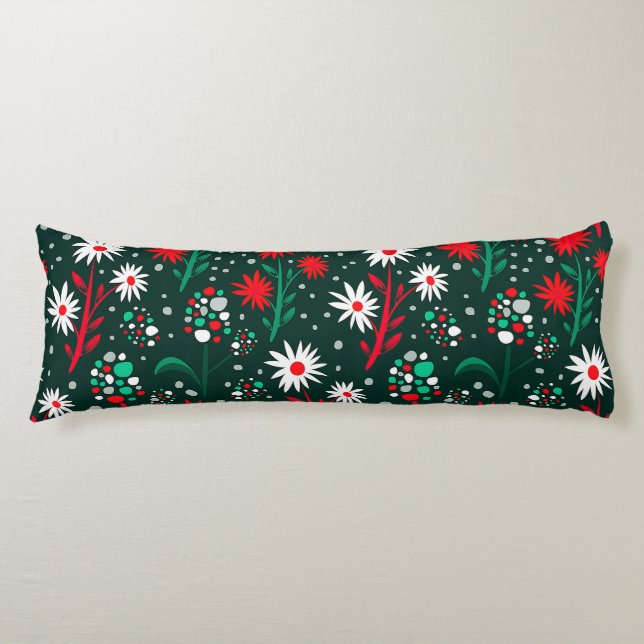 Colourful Floral Pattern Body Pillow (Front)