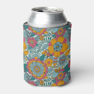 Colourful floral pattern can cooler