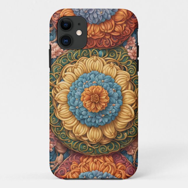 Colourful floral pattern Case-Mate iPhone case (Back)