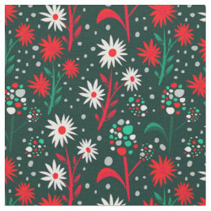 Colourful Floral Pattern Fabric