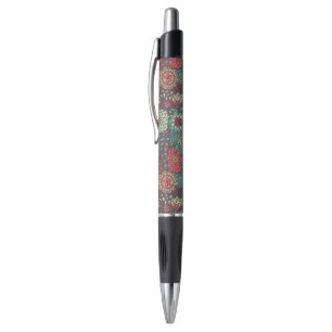 Colourful floral pattern in cartoon style pen