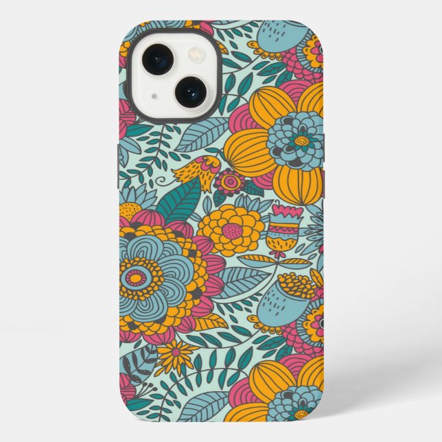 Colourful floral pattern iPhone case (Back)