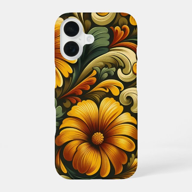 Colourful Floral Pattern iPhone Case (Back)