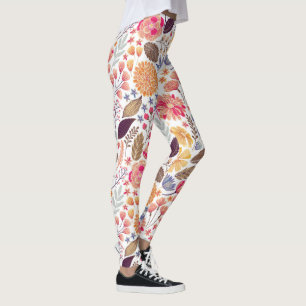 Colourful Floral Pattern Leggings