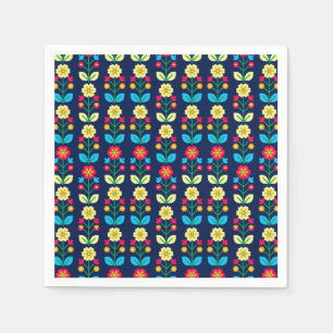 Colourful Floral Pattern Napkin