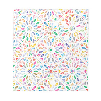 Colourful Floral Pattern Notepad