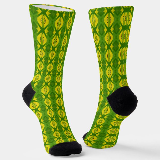 Colourful floral pattern socks (Angled)