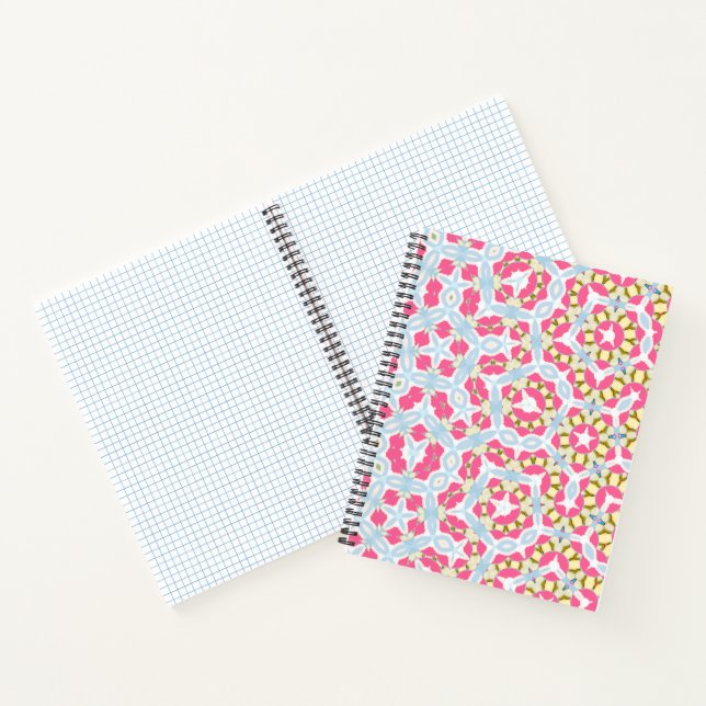 Colourful Floral Pattern Spiral Notebook (Inside)
