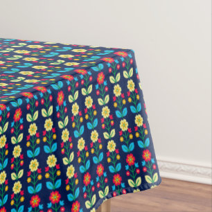 Colourful Floral Pattern Tablecloth
